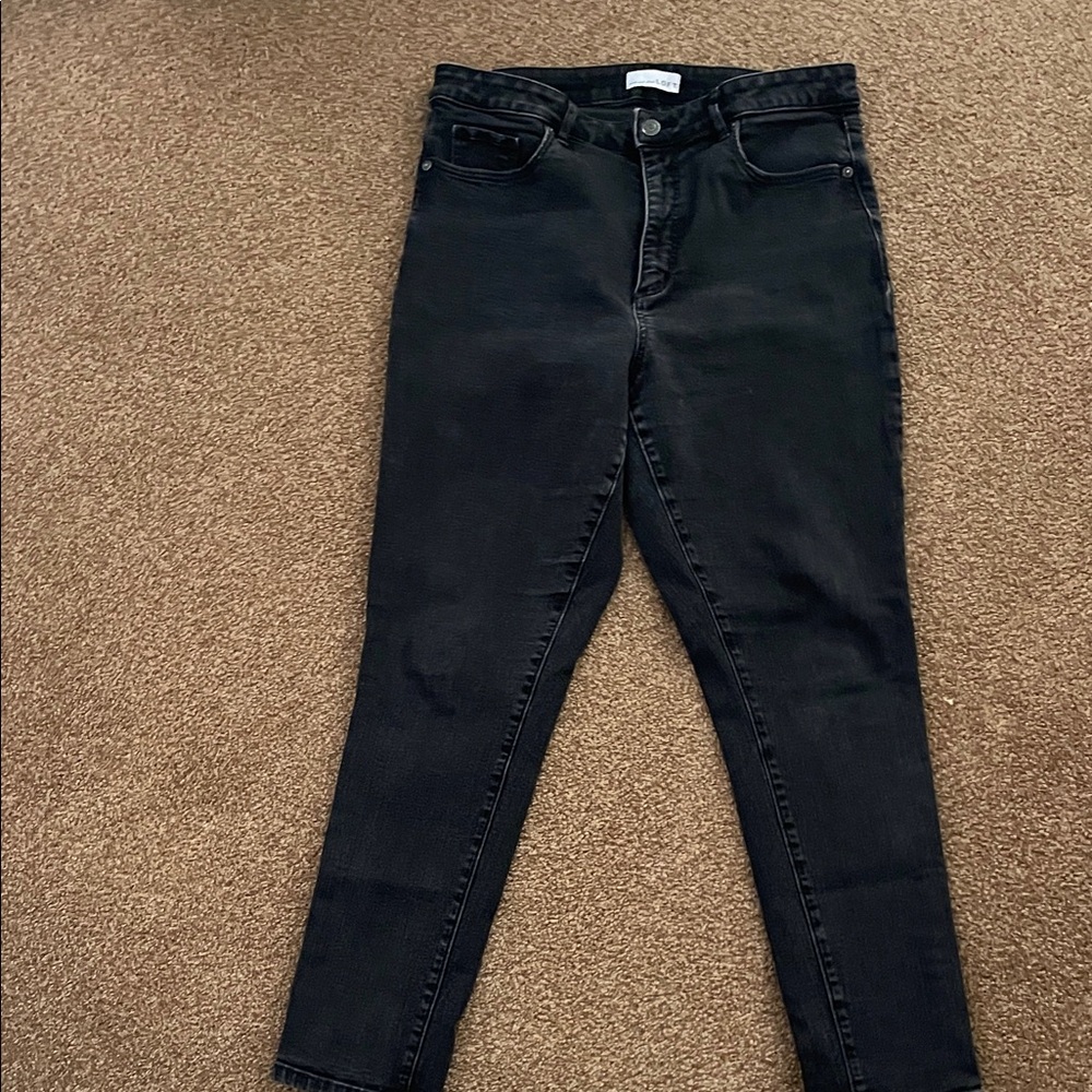 LOFT Women's Dark Black Skinny Jeans
